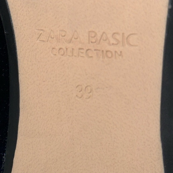 Zara Basic Navy Blue Velvet Block Heel Pumps Heels Women’s EU 39 - Picture 11 of 11